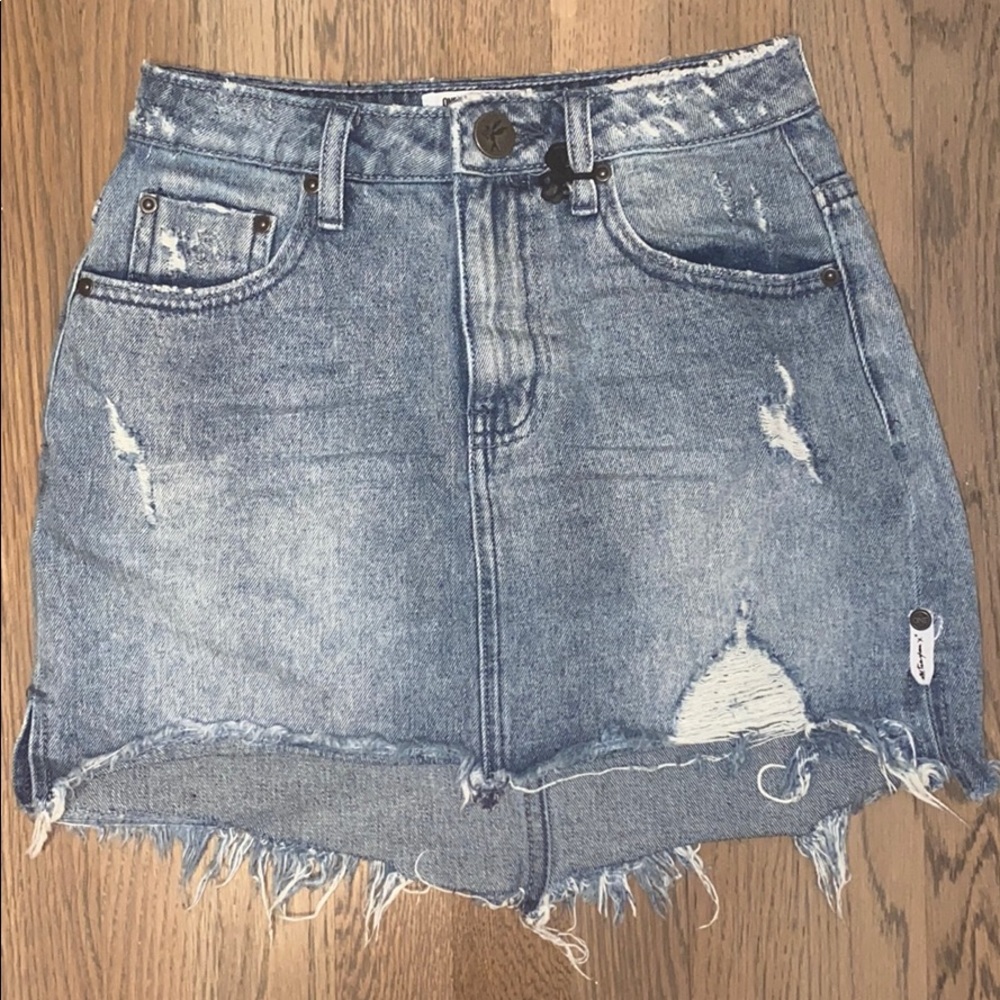 One Teaspoon Jean Skirt
